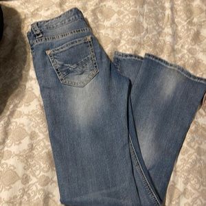 Washed blue jeans size 27/32